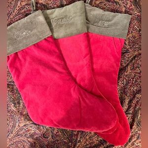 Pottery Barn Velvet Stockings